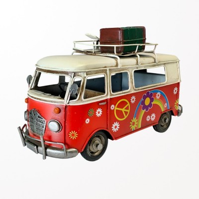 Bus Hippie Rouge métal