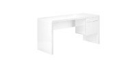 Bureau de travail 60 pouces largeur blanc lustre tiroir cote droit ou gauche