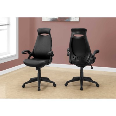 Chaise de bureau noir simili cuir multiple position