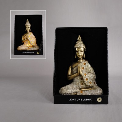 Bouddha or gris doré offrande ou hommage